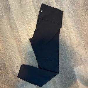 Lululemon align 25” black high waisted leggings size 8